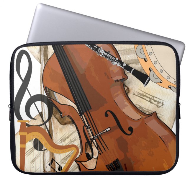 Symphonie von Instrumenten Laptopschutzhülle (Vorderseite)