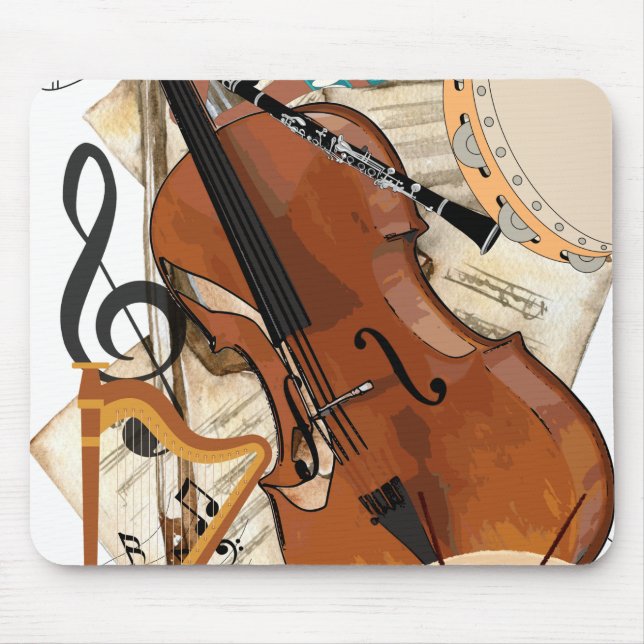 Symphonie von Instrumenten Mousepad (Vorne)