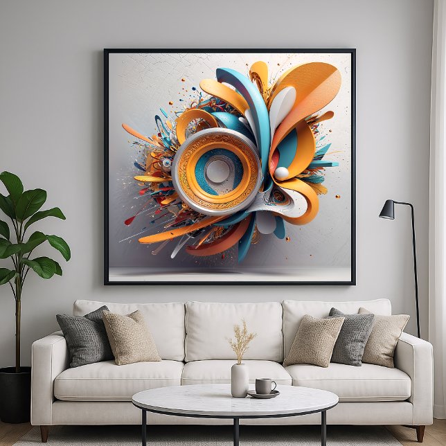 Symphony - Abstraktes 3D-Render Style Design Poster (Von Creator hochgeladen)