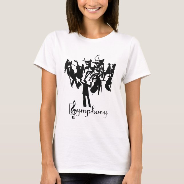 SYMPHONY-Orchester in einem stilisierten Design T-Shirt (Vorderseite)