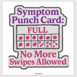 Symptom-Lochkartenkleber Aufkleber