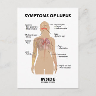 Symptome von Lupus Inside (Autoimmunerkrankung) Postkarte