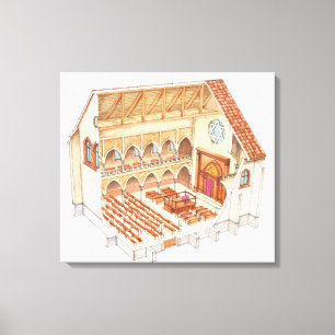Synagoge. 15. Jahrhundert. Mitteleuropa Leinwanddruck