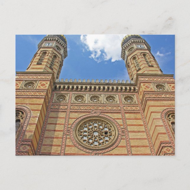 Synagoge, Budapest, Ungarn Postkarte (Vorderseite)