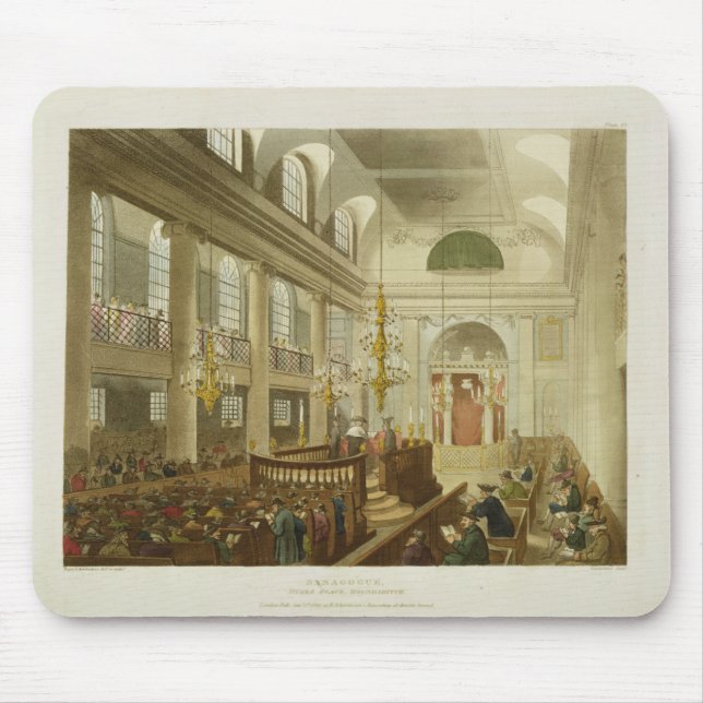 Synagoge, Herzöge Place, Houndsditch, von Ackerman Mousepad (Vorne)
