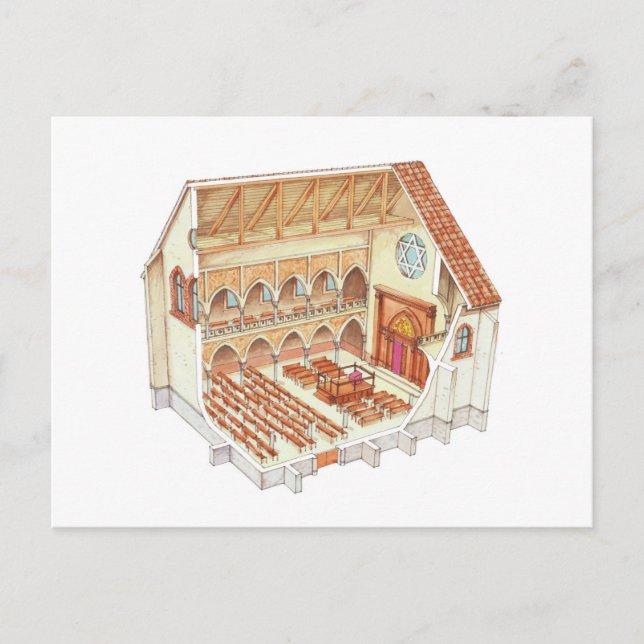 Synagoge. Jahrhundert. Mitteleuropa Postkarte (Vorderseite)
