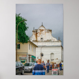 Synagoge zur Architektur von Slonim in Belarus Poster