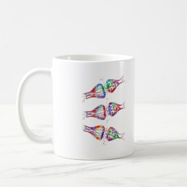 Synapseempfänger, Neurologie, medizinische Kunst Kaffeetasse (Links)
