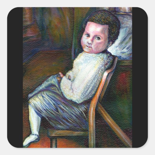 Synästhesie Quadratischer Aufkleber (Vorderseite)