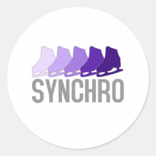 Synchro Skate Runder Aufkleber