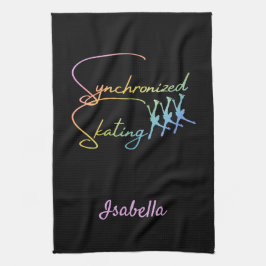 Synchronisation von Skaten-Handtuchkalligrafie Geschirrtuch