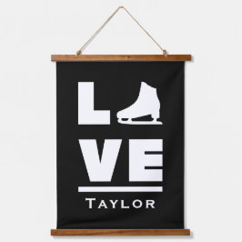 Synchronische Liebe und Live-Skaten Wandteppich Mit Holzrahmen