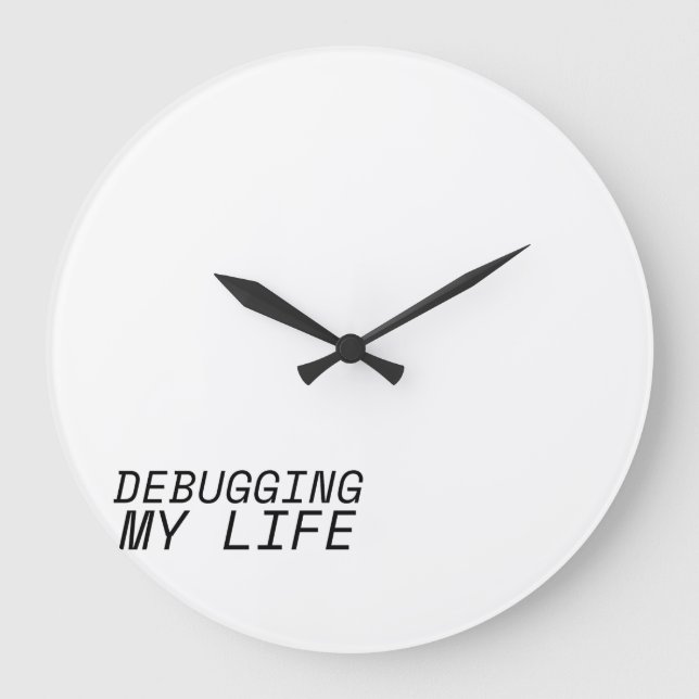 Synchronisierte Ausführung Minimalist Große Wanduhr (Vorderseite)