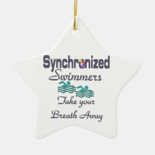 Synchronisierte Schwimmer Keramikornament