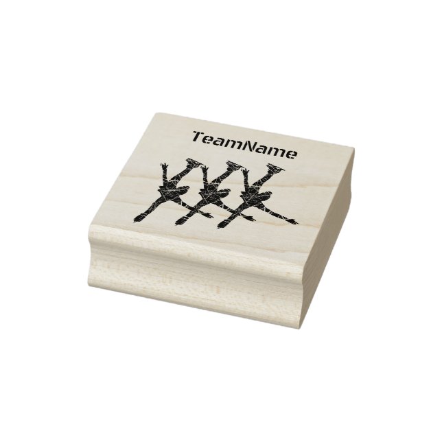 Synchronisierte Skaten-Team-Briefmarke - Arabesque Gummistempel (Stempel)