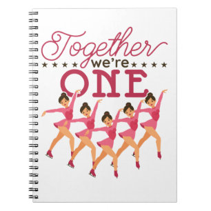 Synchronisierte Skaten zusammen Wir sind eins Notizblock