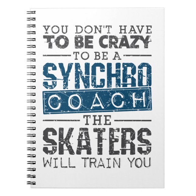 Synchronisierter Skaten Coach Crazy Notizblock (Vorderseite)
