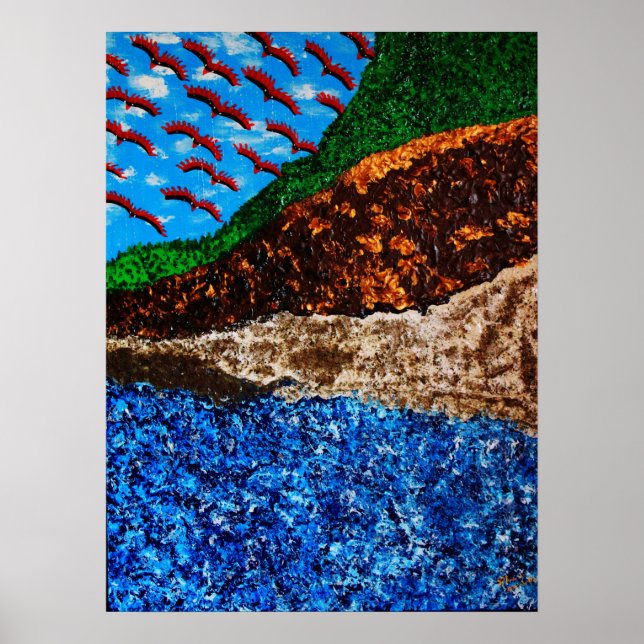 "Synchronizität 3 (hoher Kontrast)" Poster (Vorne)