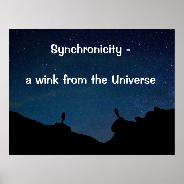 Synchronizität - ein Augenzwinkern aus dem Univers Poster (Vorne)
