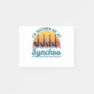 Synchronschwimmen im Synchro Post-it Klebezettel