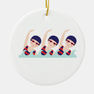 Synchronschwimmen Keramik Ornament