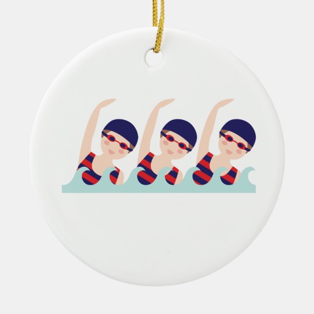Synchronschwimmen Keramik Ornament (Vorne)