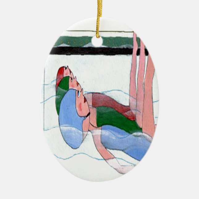 Synchronschwimmen Keramikornament (Vorne)