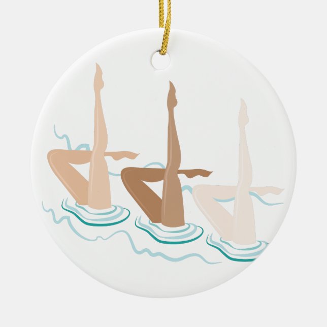 Synchronschwimmen Keramikornament (Vorne)
