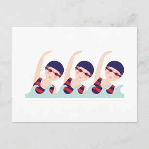 Synchronschwimmen Postkarte