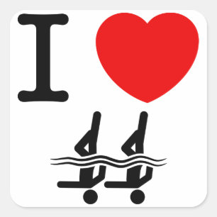 Synchronschwimmen Quadratischer Aufkleber