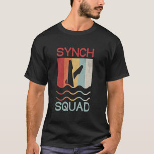 Synchronschwimmen Synch Mannschaft Retro Vintage T-Shirt