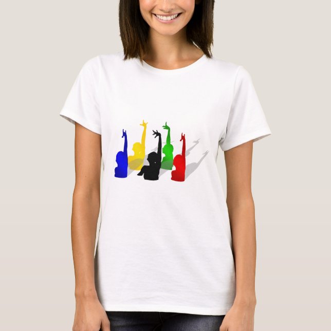 Synchronschwimmen synchronisierte Schwimmer T-Shirt (Vorderseite)