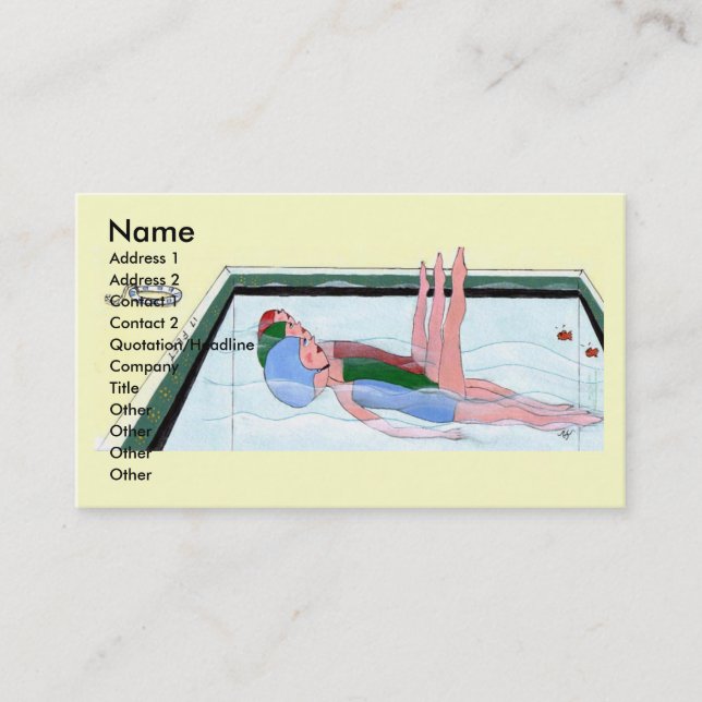 Synchronschwimmen-Visitenkarten Visitenkarte (Vorderseite)