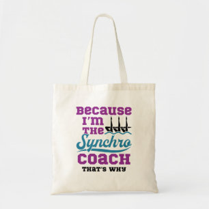 Synchronschwimmen, weil ich Synchro-Trainer bin Tragetasche