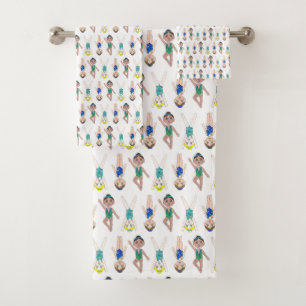 Synchronschwimmende Girls Swim Team Synchro Badhandtuch Set