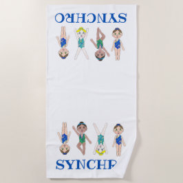 Synchronschwimmende Girls Swim Team Synchro Strandtuch