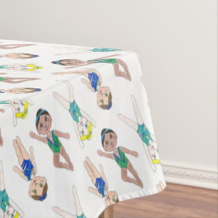 Synchronschwimmende Girls Swim Team Synchro Tischdecke