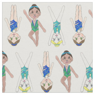Synchronschwimmermädchen Synchro Schwimmsport Stoff