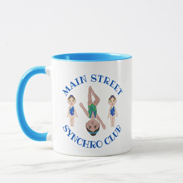 Synchronschwimmermädchen Synchro Schwimmsport Tasse (Links)
