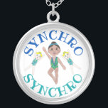 Synchronschwimmermädchen Synchro Schwimmsport Versilberte Kette<br><div class="desc">Das Design zeigt eine originale Marker-Abbildung einer Reihe von Synchro-Schwimmern. Ideal für Ihren Lieblings-Synchronschwimmer oder Coach. Dieses synchronisierte Schwimmerdesign ist auch für andere Produkte erhältlich. Sehen Sie nicht,  wonach Sie suchen? Brauchen Sie Hilfe bei der Anpassung? Kontaktieren Sie Rebecca,  um etwas für Sie entworfen zu haben.</div>