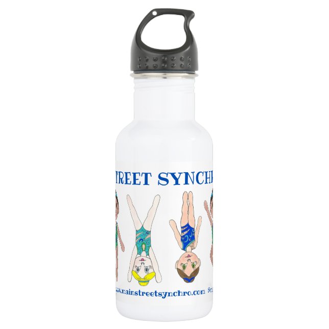 Synchronschwimmerteam Pool Coach Club Edelstahlflasche (Vorderseite)