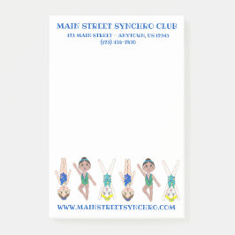 Synchronschwimmerteam Pool Coach Club Post-it Klebezettel