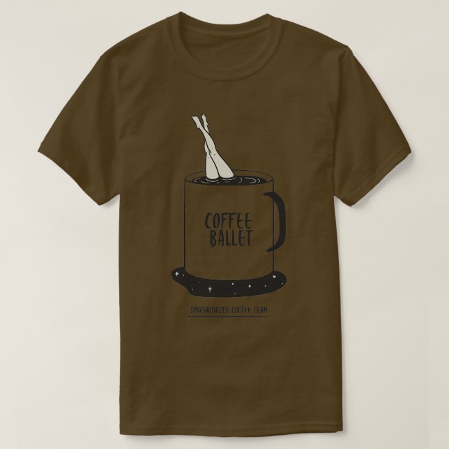 Synchronschwimmteam für Kaffee T-Shirt (Design vorne)