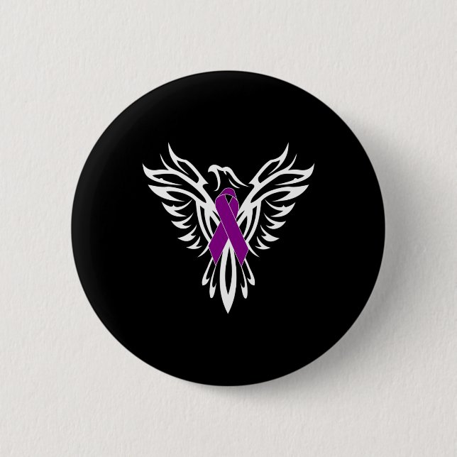 Syndrom Bewusstsein Lila Schleife1 Button (Vorderseite)
