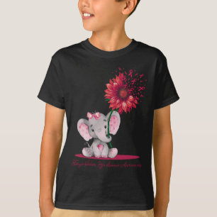 Syndrom-Bewusstsein Süßer Elefant Sonnenblume T-Shirt