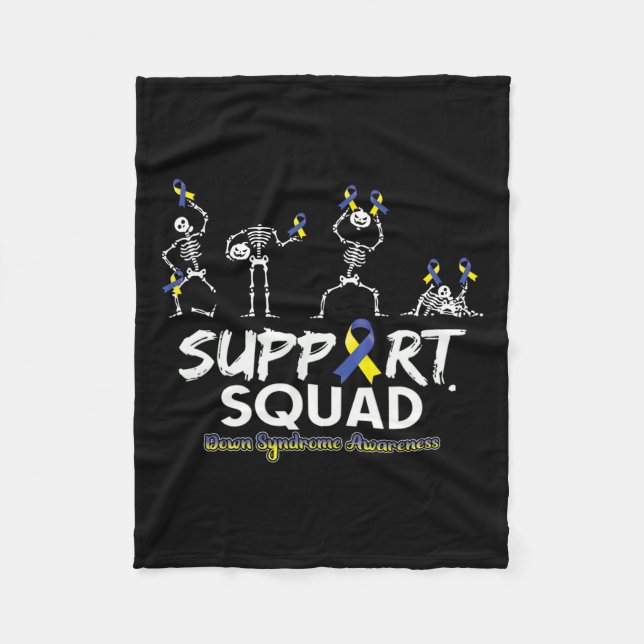 Syndrome Awareness Skeleton Support Hallowee Fleecedecke (Vorderseite)