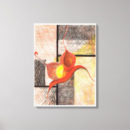 Synergy Hand-illustrierte Leinwand (Elfenbeinrand)