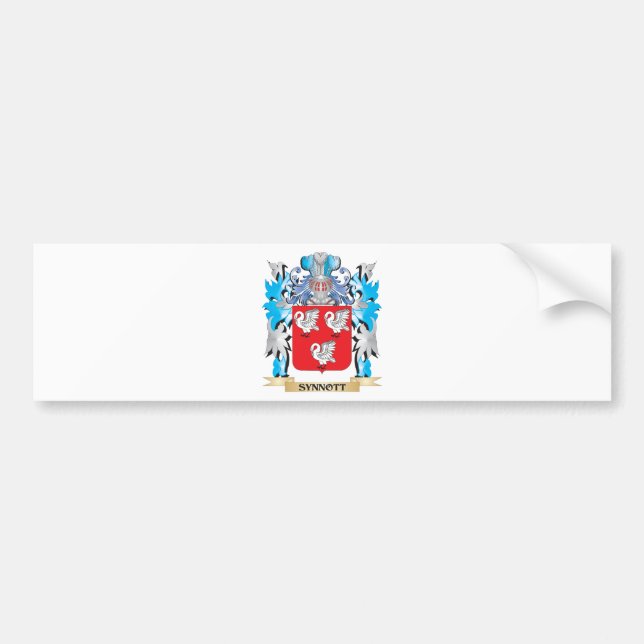 Synnott Wappen - Familienwappen Autoaufkleber (Vorne)