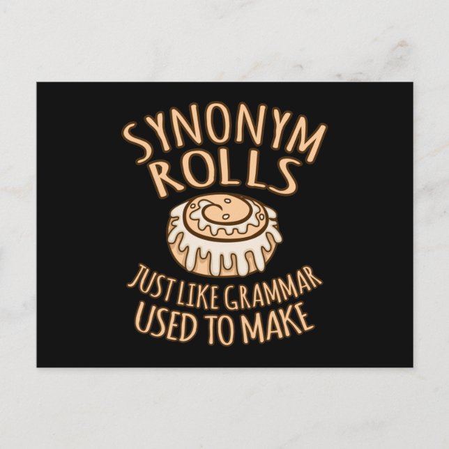 Synonym Rolls English Language Teacher Teach Postkarte (Vorderseite)