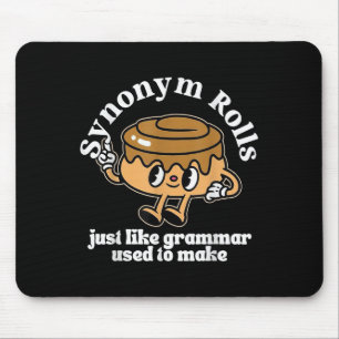 Synonym Rolls Grammar Pun Vintag Style Mousepad